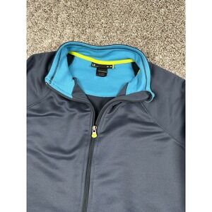 Under Armour Full Zip Jacket Men's L Blue Gray Semi-Fitted Stretch Athletic‎